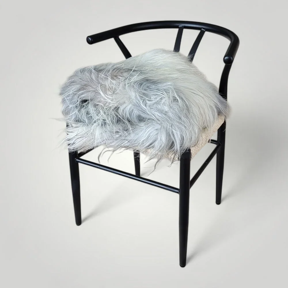 Genuine Icelandic Sheepskin Rug Gray Pelt Throw 53